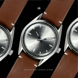 Hervé Alvia Slate – Minimalist Grey Watch with Timeless Style